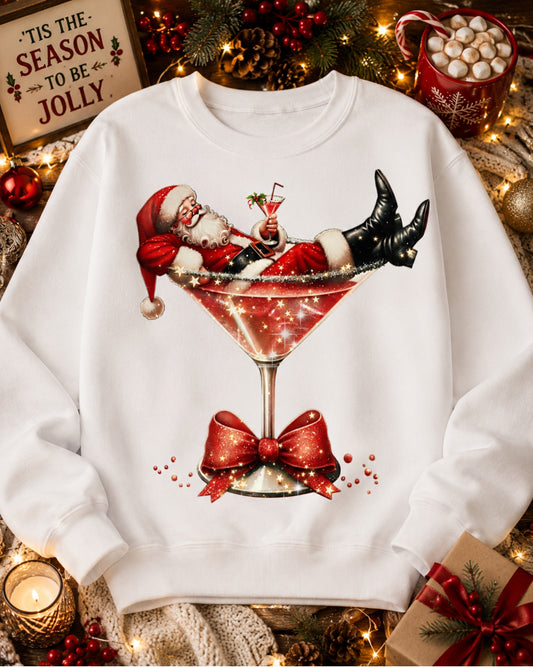 Santa's Christmas Cocktail #2 Sweatshirt & T-Shirt