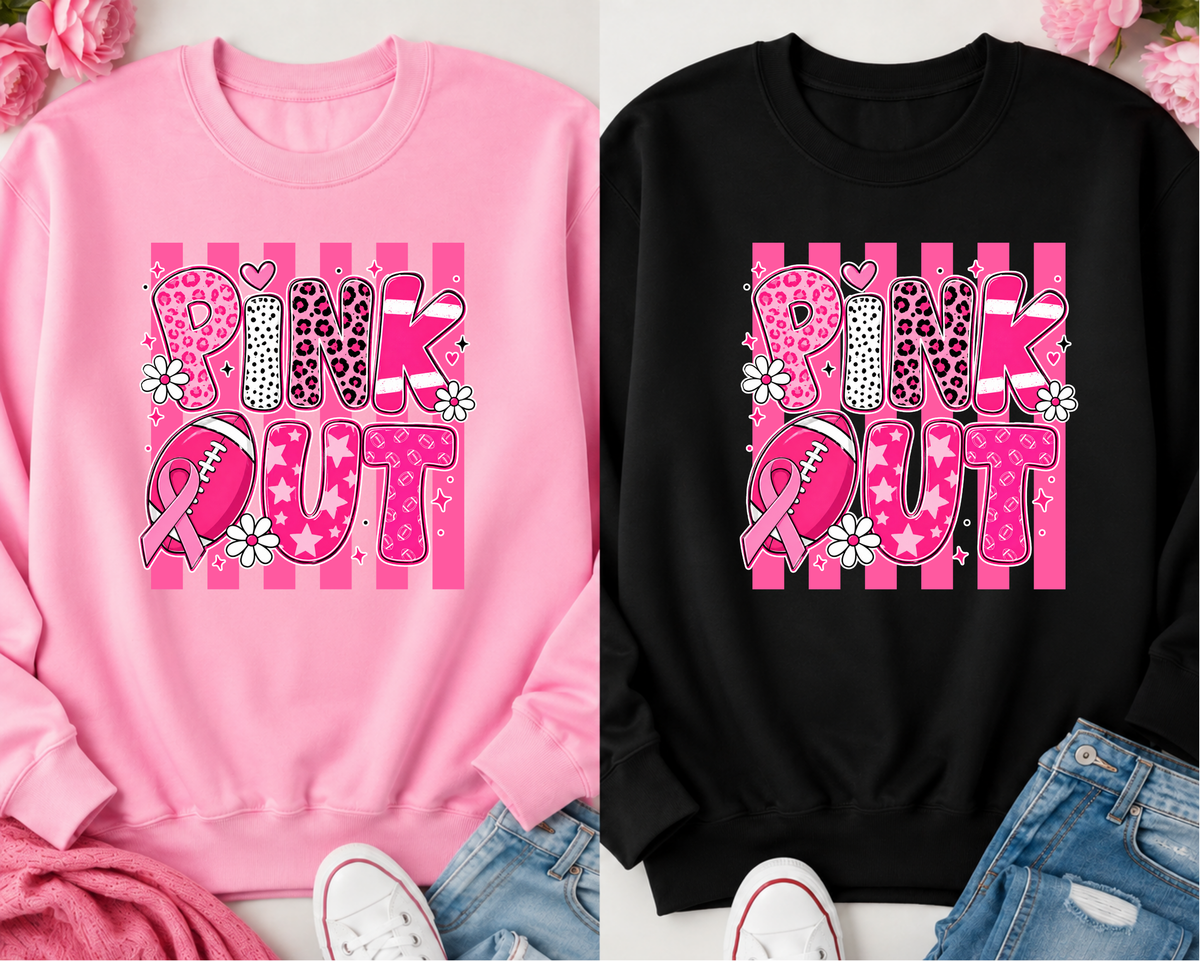 High School Football Pink Out - T-Shirt or Sweatshirt