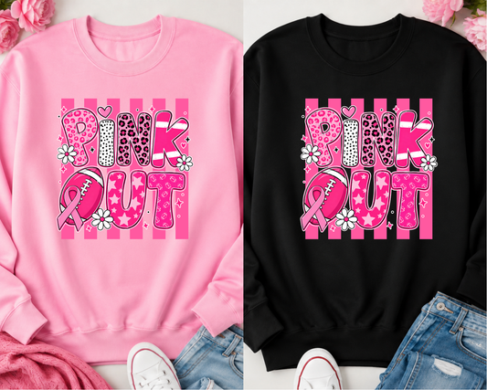 High School Football Pink Out - T-Shirt or Sweatshirt